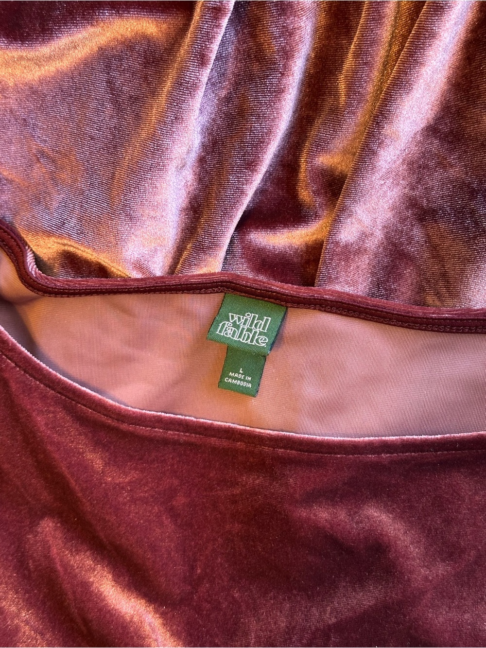 wild fable Sleeveless Velvet Mini Dress in Burgundy - Picture 4 of 6